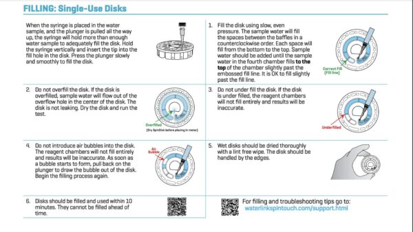 How to fill a singe use LaMotte Spin Touch disk